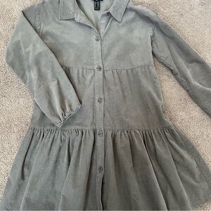 Forever 21 Kids Corduroy Dress in Gray